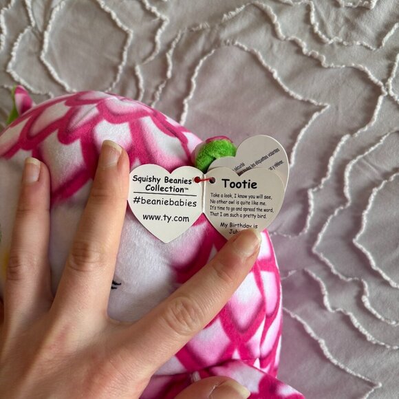🎉HP🎉NWT TY Squishy Beanies "Tootie" Stuffie - Picture 5 of 7